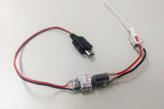 Finished UBEC power converter with micro-USB connector
